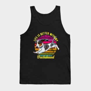 Life is Better With My Dachshund Retro Sun Tank Top